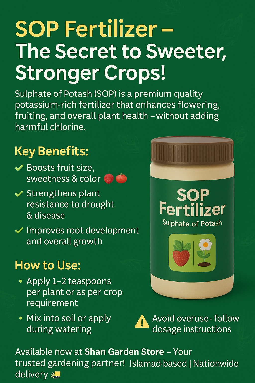 SOP Fertilizer – The Secret to Sweeter, Stronger Crops
